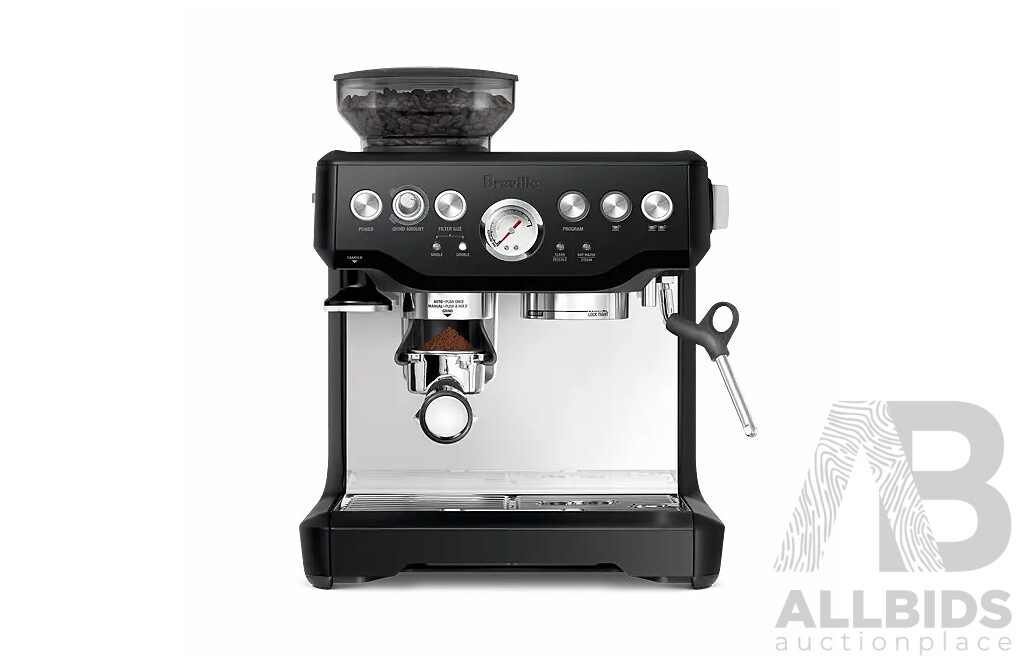 L64 - Cafe-Style Coffee at Home - Breville Barista Express Manual Coffee Machine From Harvey Norman with 1kg of Red Brick Coffee Coffee - Valued at $755