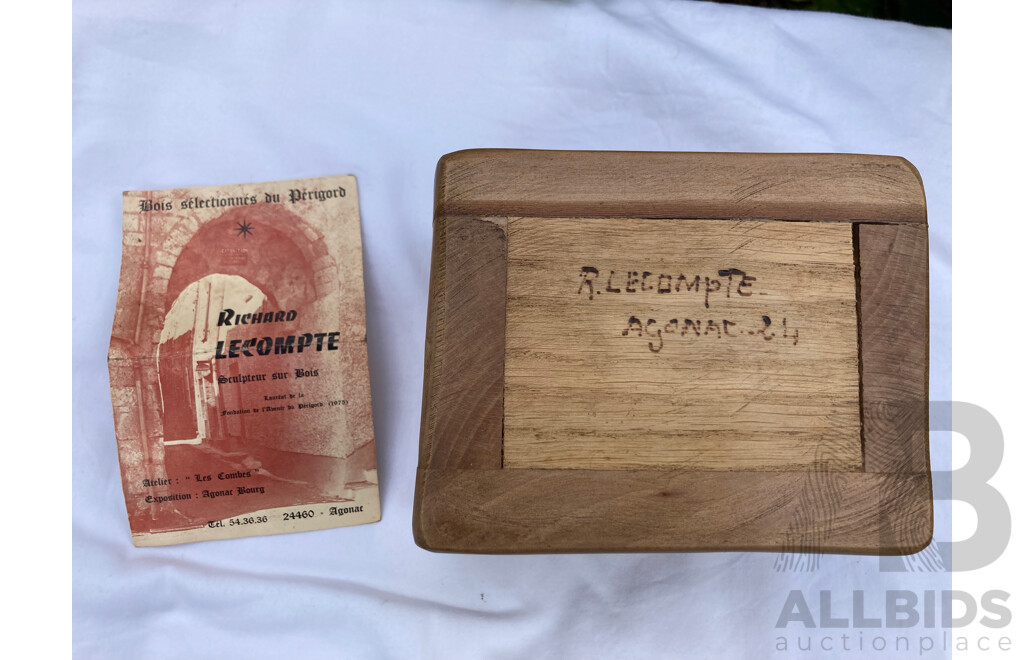 L81 - Wooden Box Design Richard Lecompte Agonac in the Style of Noll