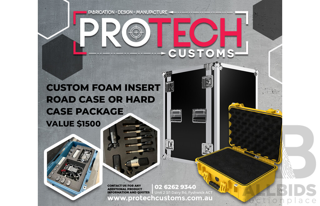 L92 - Custom Foam Insert Road Case or Hard Case Package From ProTech Customs - Valued at $1500