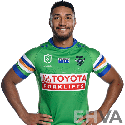 12. Simi Sasagi - Player Cut and Signed Canberra Raiders 2024 ANZAC Jersey - Proceeds Towards Australian Kookaburra Kids Foundation
