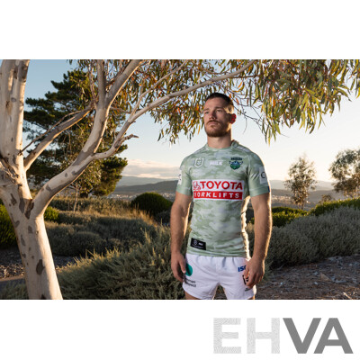 6. Ethan Strange - Player Cut and Signed Canberra Raiders 2024 ANZAC Jersey - Proceeds Towards Australian Kookaburra Kids Foundation