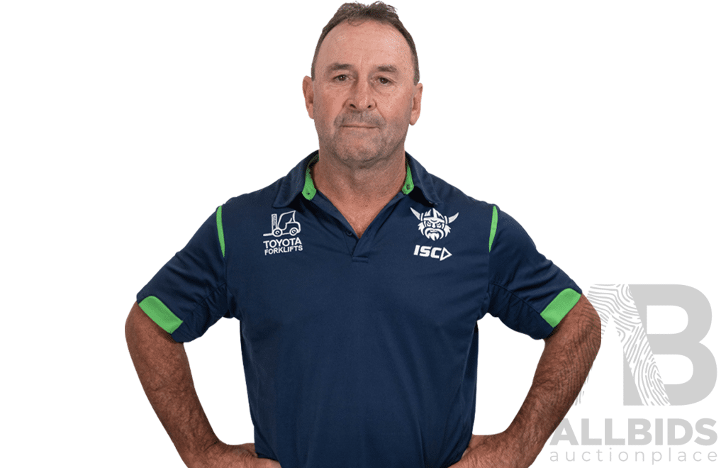 Signed by Coach Ricky Stuart - Signed Canberra Raiders 2024 ANZAC Jersey - Proceeds Towards Australian Kookaburra Kids Foundation