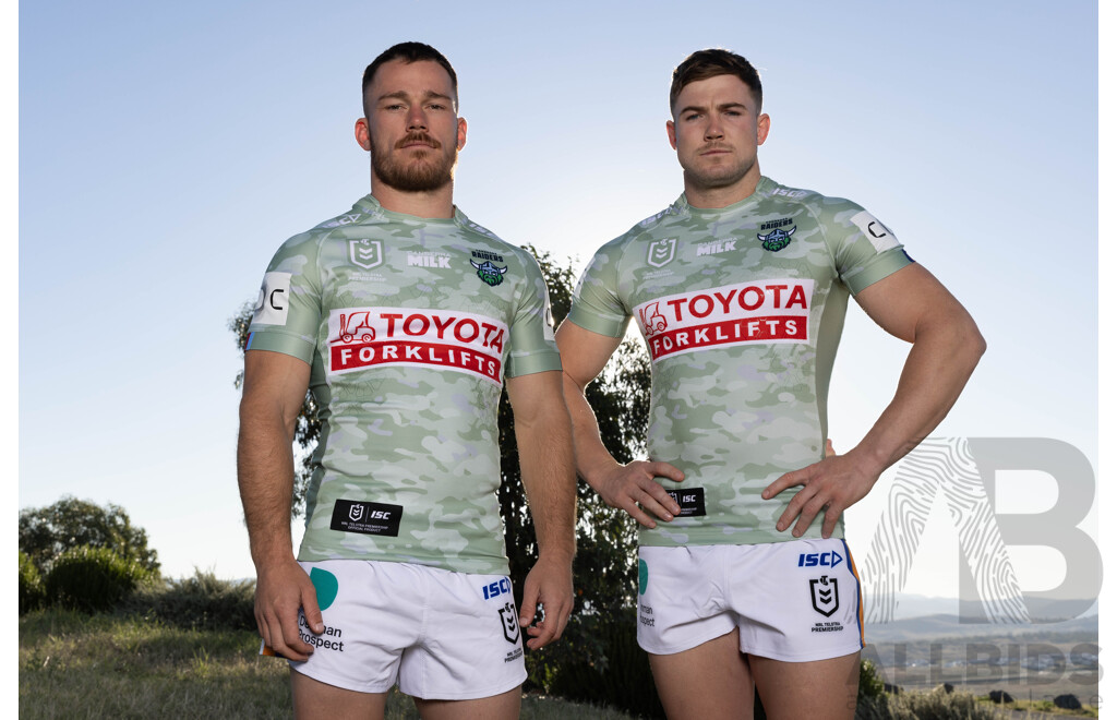 Signed by Matchday Team - Signed Canberra Raiders 2024 ANZAC Jersey - Proceeds Towards Australian Kookaburra Kids Foundation