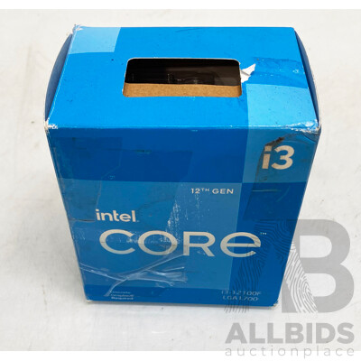Intel Core I3 (12100F) 3.3GHz-4.3GHz 4-Core 12th Gen CPU