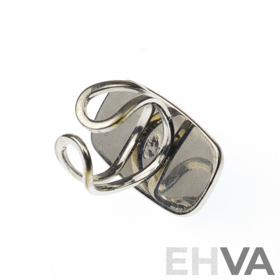 Sterling Silver Pauua Shell Ring, Size O (Adjustable) and 22ct Gold Plated Pauua Shell Pendant - Both in Presentation Box