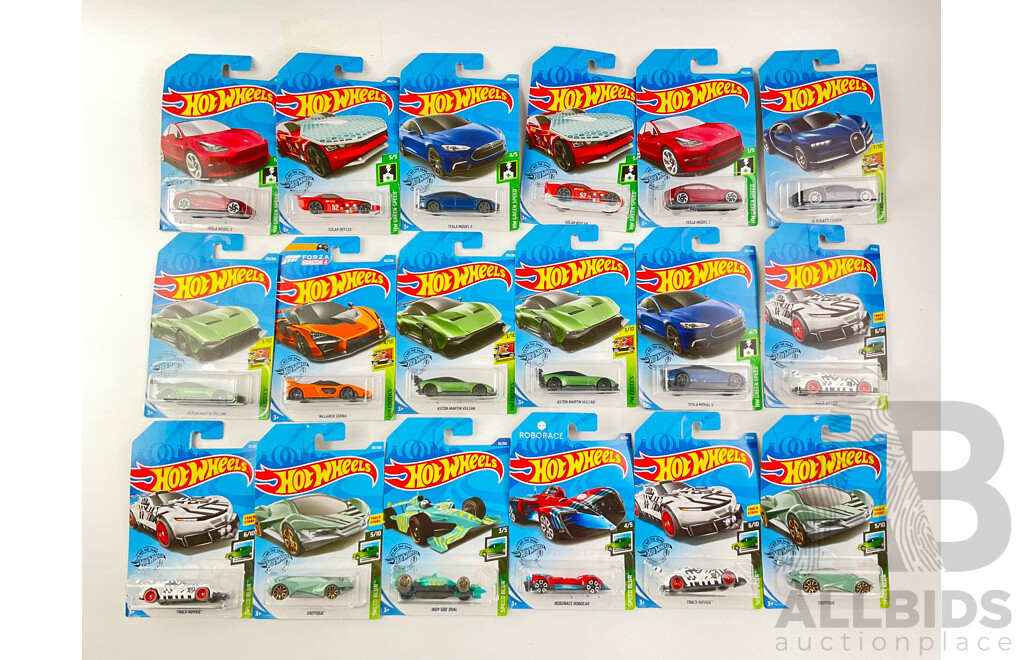 Boxed Hot Wheels Including HW Greenspeed, Speed Blur and HW Exotics