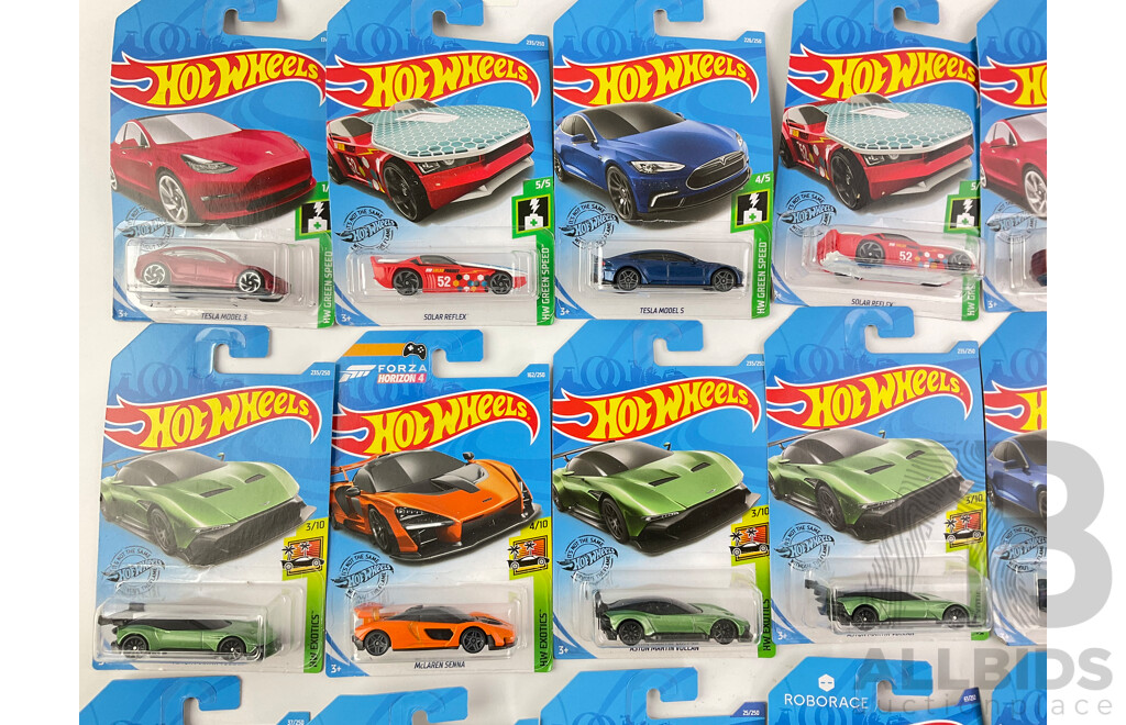 Boxed Hot Wheels Including HW Greenspeed, Speed Blur and HW Exotics