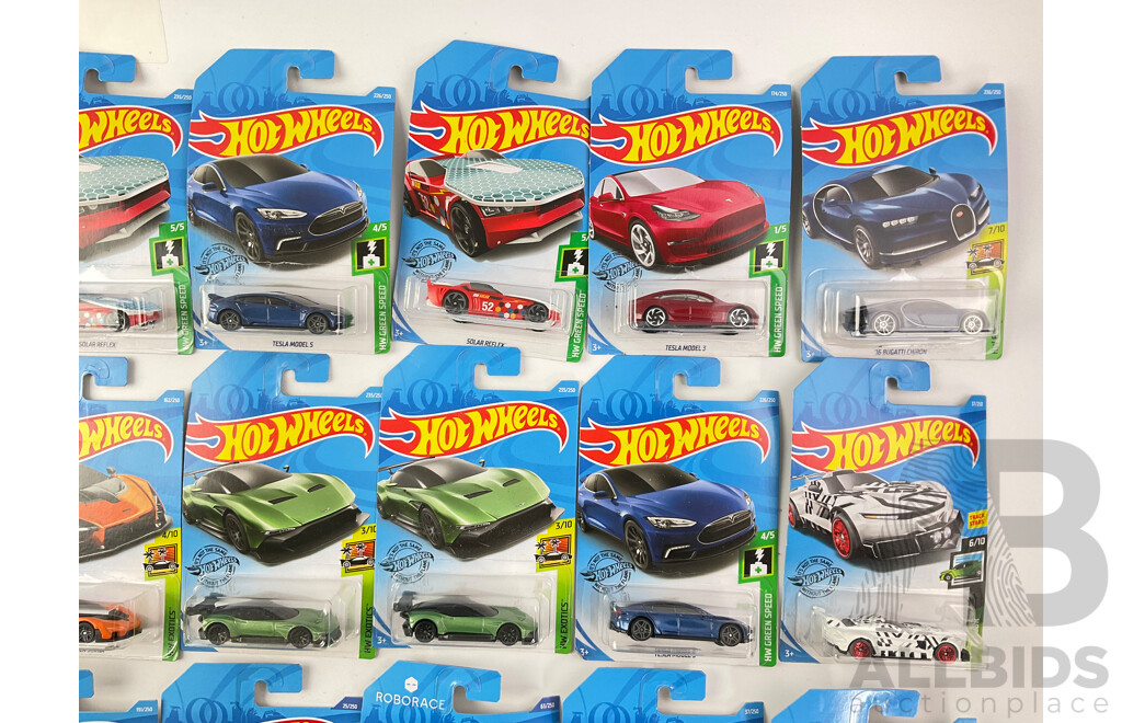 Boxed Hot Wheels Including HW Greenspeed, Speed Blur and HW Exotics