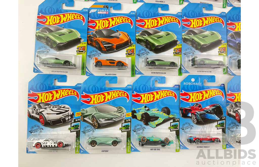 Boxed Hot Wheels Including HW Greenspeed, Speed Blur and HW Exotics