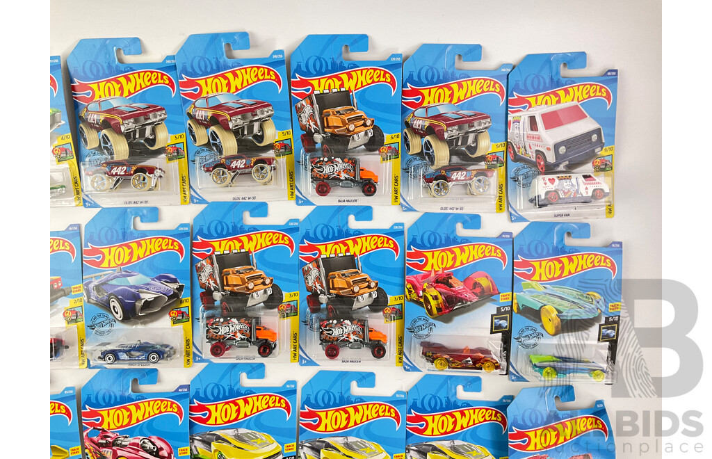 Boxed Hot Wheels Including HW Art Cars and X Racers