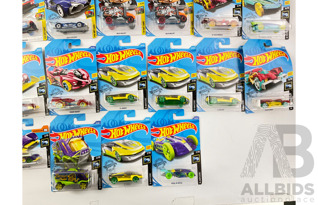 Boxed Hot Wheels Including HW Art Cars and X Racers