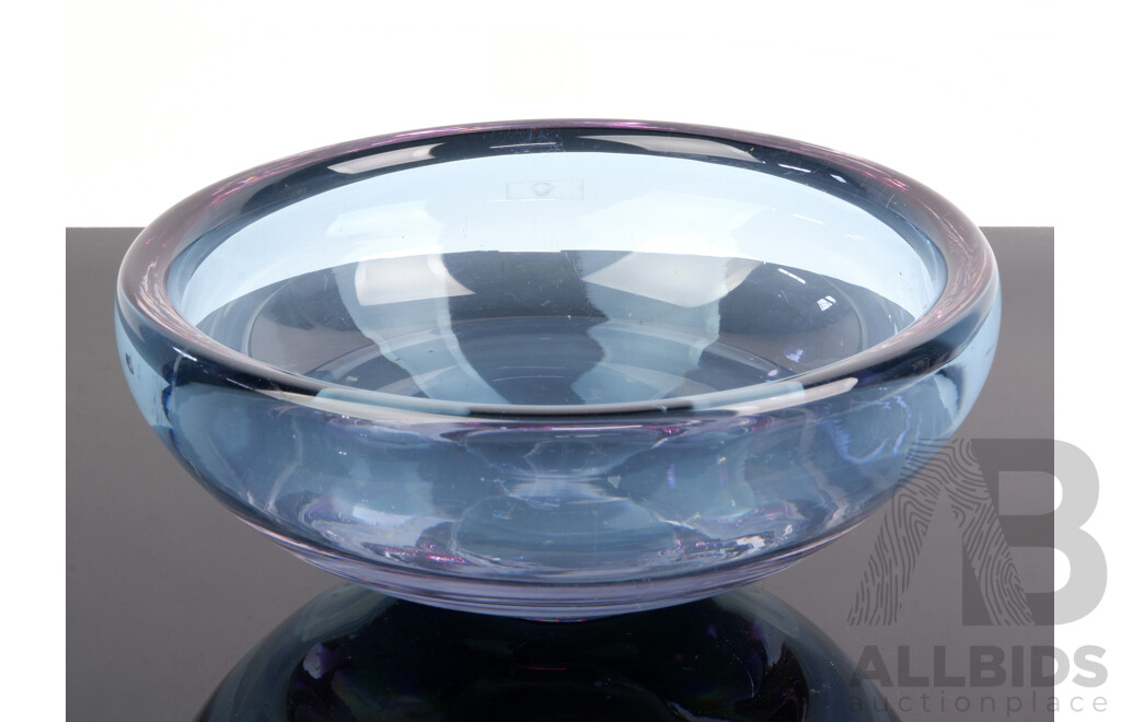 Art Glass Heavy Amethyst Purple Bowl