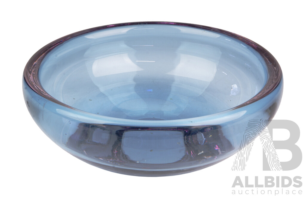 Art Glass Heavy Amethyst Purple Bowl