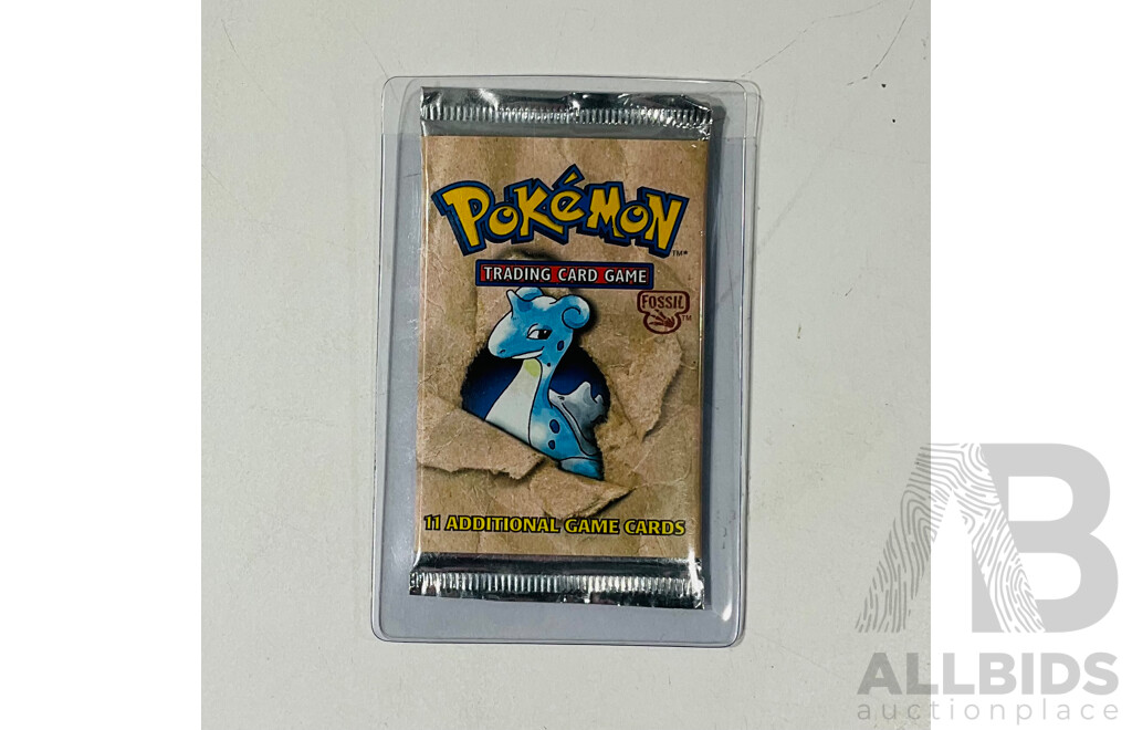 Pokemon TCG Fossil 11 Card Booster Pack with Lapras Art