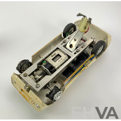 Rare Tamiya Prince GTR-380 1/24 Scale Slot Car with 1960's Formular One and Spare Chassis, Includes Vintage Hand Controllers, Spare Crown Gears, Wheels Etc