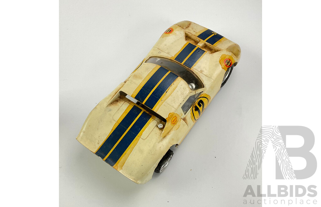 Rare Tamiya Prince GTR-380 1/24 Scale Slot Car with 1960's Formular One and Spare Chassis, Includes Vintage Hand Controllers, Spare Crown Gears, Wheels Etc