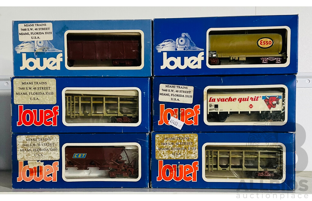 Collection of 6 Model Train Carriages in Original Packaging