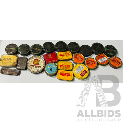 Quantity of Over Twenty Vintage Diverse Tobacco Tins