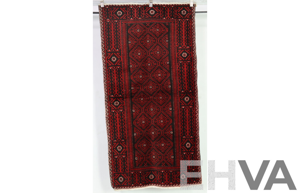 Hand Knotted Afghan Soft Wool Rug with Deep Colouration