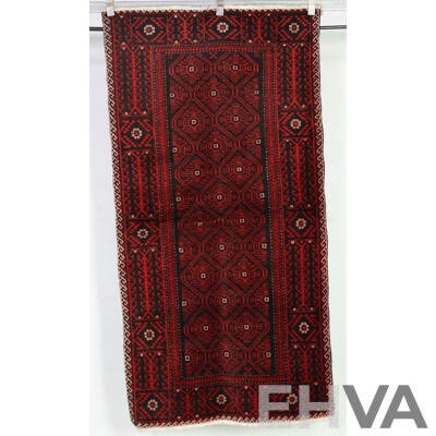 Hand Knotted Afghan Soft Wool Rug with Deep Colouration