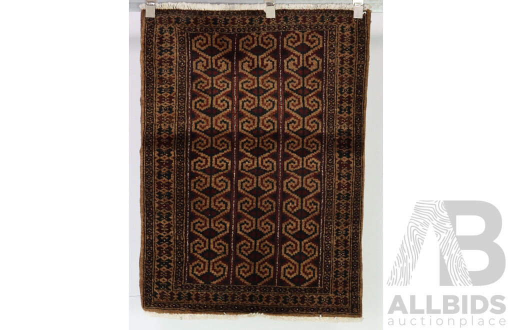 Hand Knotted Afghan Baluchi Thick Wool Rug