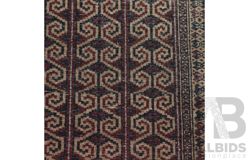 Hand Knotted Afghan Baluchi Thick Wool Rug