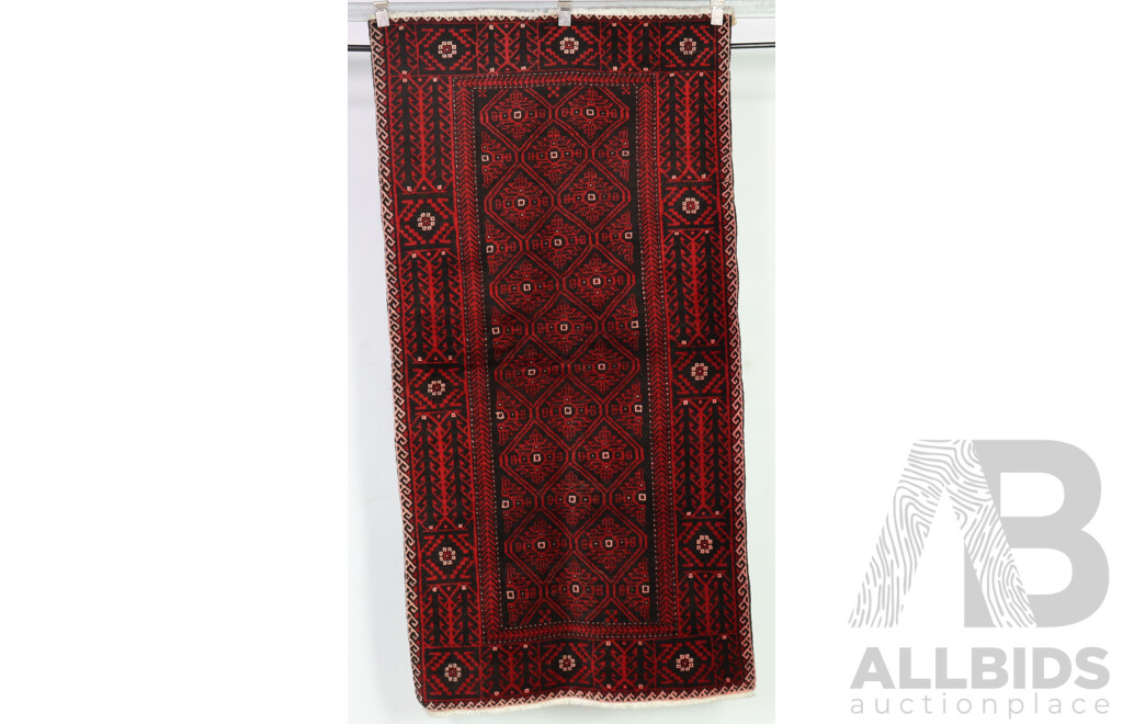 Hand Knotted Afghan Soft Wool Rug with Deep Colouration