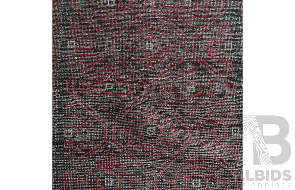 Hand Knotted Afghan Soft Wool Rug with Deep Colouration