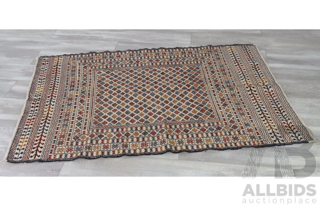 Hand Knotted Wool Persian Mixed Medium Kilim