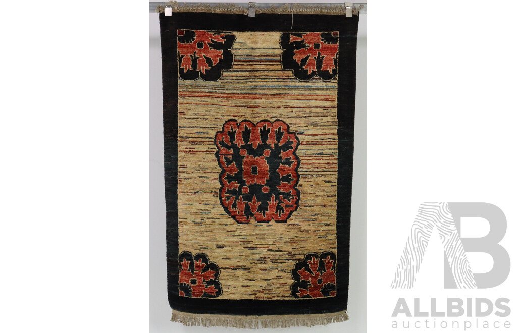 Hand Woven Persian Wool Rug with Modern Design