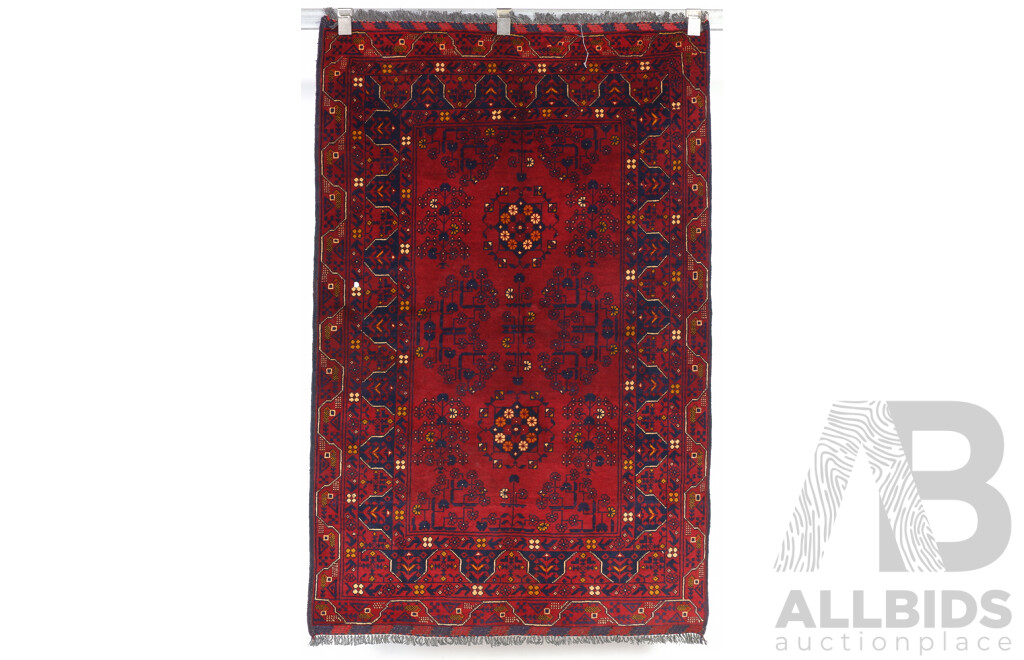 Hand Knotted Afghan Khal Mohammadhi Wool Rug