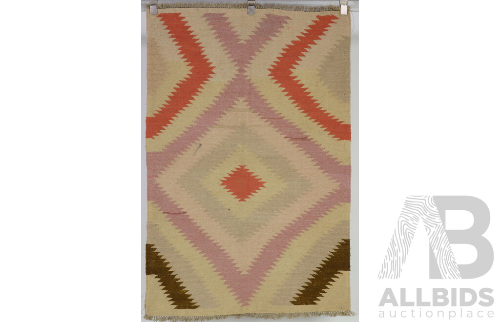 Three Hand Woven Persian Wool Slit Weave Kilims with Bright Colours