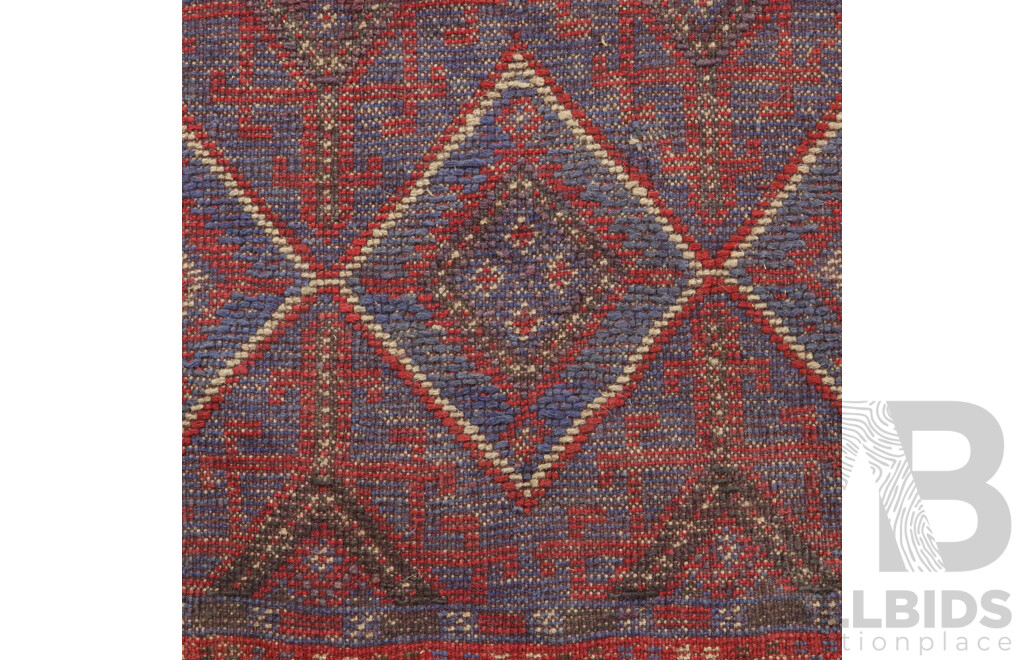 Hand Knotted Afghan Baluchi Wool Runner