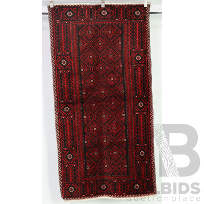 Hand Knotted Afghan Soft Wool Rug with Deep Colouration