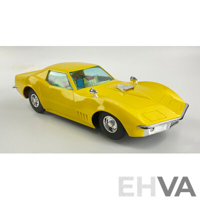 1968 Eldon Toy Corvette, Battery Operated with Original Box, Made in Japan