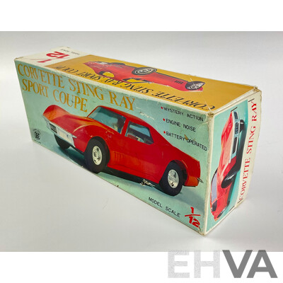 1968 Eldon Toy Corvette, Battery Operated with Original Box, Made in Japan
