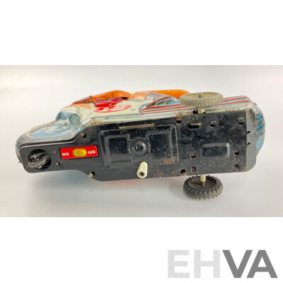 Vintage Bandai Pressed Steel Brran Motorcycle, Battery Operated with Original Box, Made in Japan