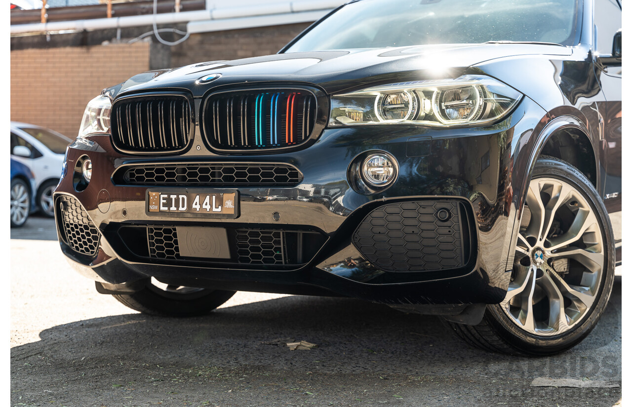4/2014 BMW X5 Xdrive 50i F15 (AWD) MY14 M-Sport Pack 4d Wagon Sapphire Black Metallic Twin Turbo V8 4.4L