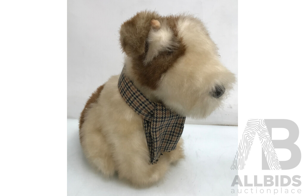 Seated Jack Russell Terrier with Scarf Plush Dog