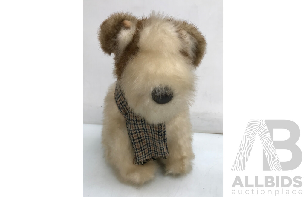 Seated Jack Russell Terrier with Scarf Plush Dog