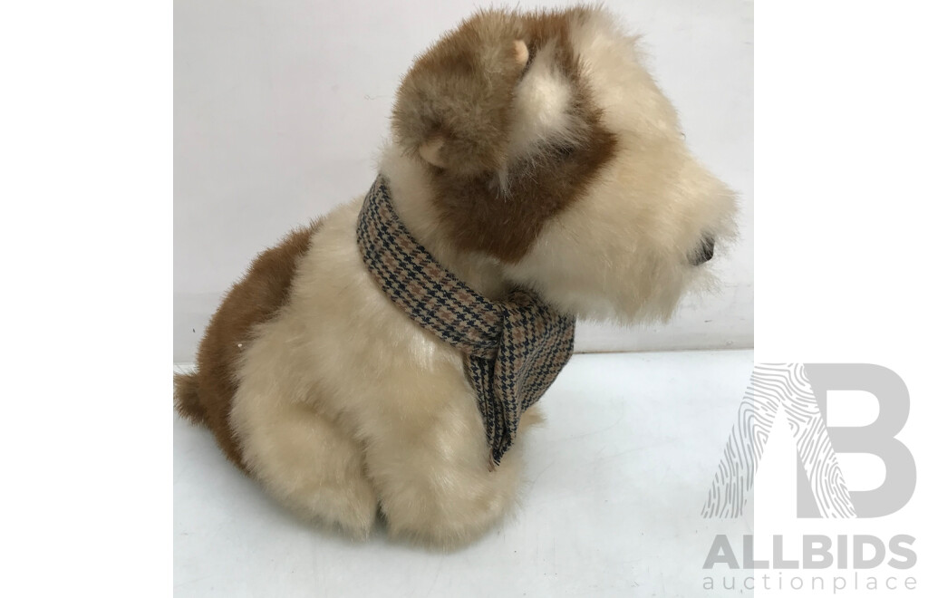 Seated Jack Russell Terrier with Scarf Plush Dog