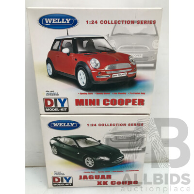 Welly DIY Model Kit Cars (1:24 Scale) - Lot of 2