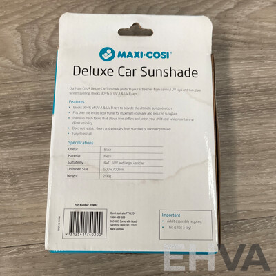 MAXI-COSI  Baby Capsule Rain Cover/ Capsule Tether Strap & Adjuster/Seat Protector/ Back Organiser/ Car Sunshade - Lot of 5