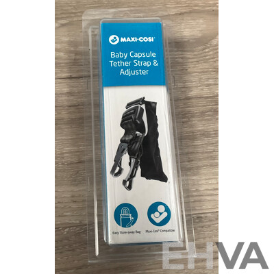 MAXI-COSI  Baby Capsule Rain Cover/ Capsule Tether Strap & Adjuster/Seat Protector/ Back Organiser/ Car Sunshade - Lot of 5