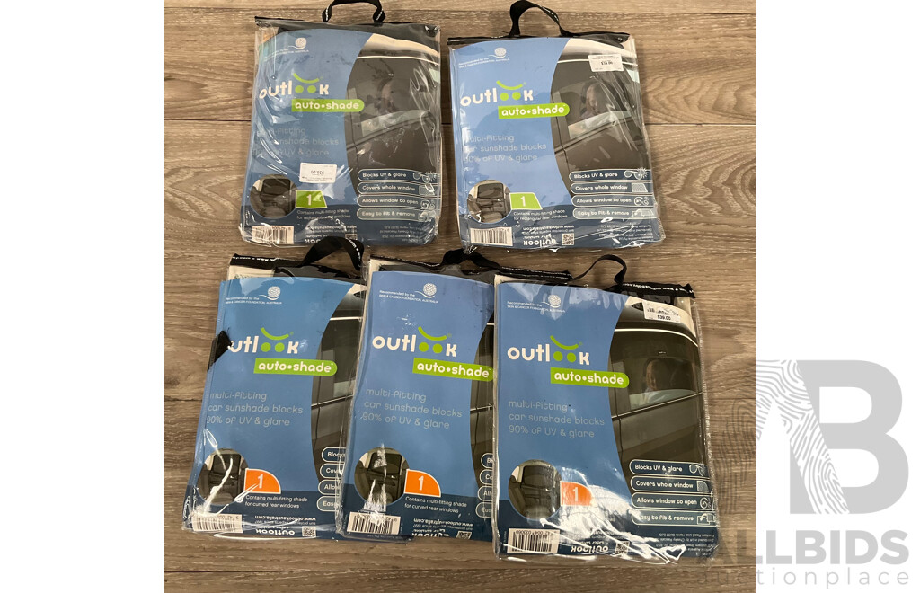OUTLOOK 1 Pack Car Sunshade - Lot of 5