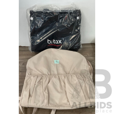 BRITAX Car Seat Travell Bag & ERGOPOUCH Easy Sleep Portable Bassinet   - Lot of 2 - Estimated ORP$269.00