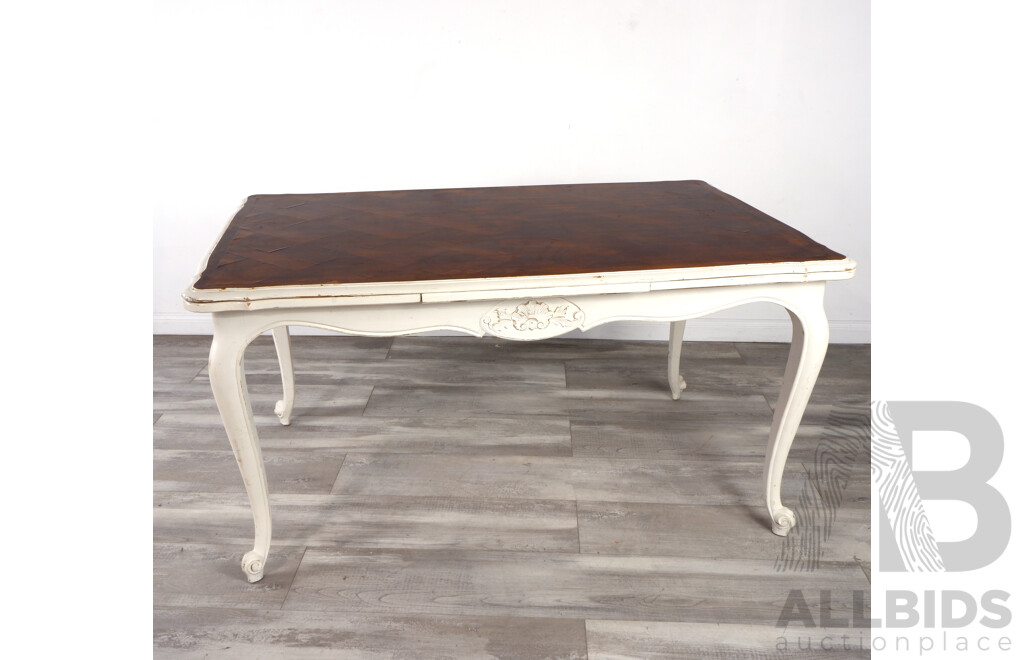 French Marquetry Top Dining Table