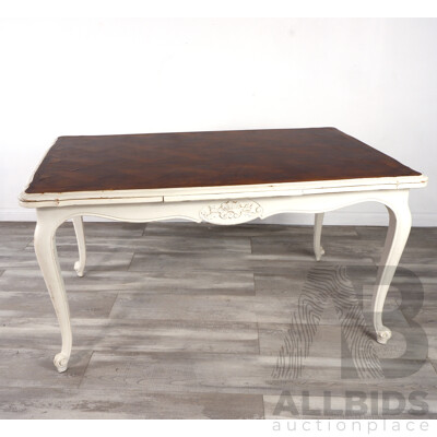French Marquetry Top Dining Table