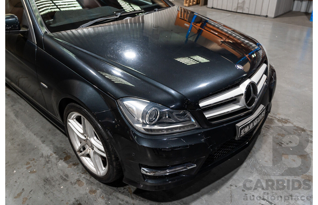 8/2011 Mercedes Benz C250 CDI BE AMG Package W204 MY11 2d Coupe Magnetite Black Metallic Turbo Diesel 2.1L