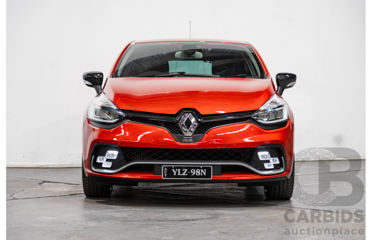 10/2017 Renault Clio RS 200 CUP Premium X98 5d Hatchback Metallic Flame Red Turbo 1.6L
